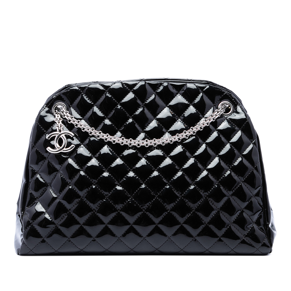 Pre-Loved Chanel Large Quilted Patent Just Mademoiselle Bowling Bag